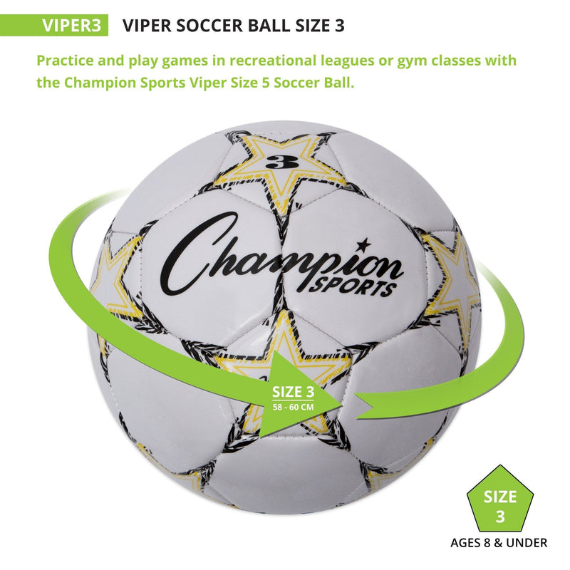 [Australia - AusPower] - Champion Sports Viper Soccer Ball Size 3 