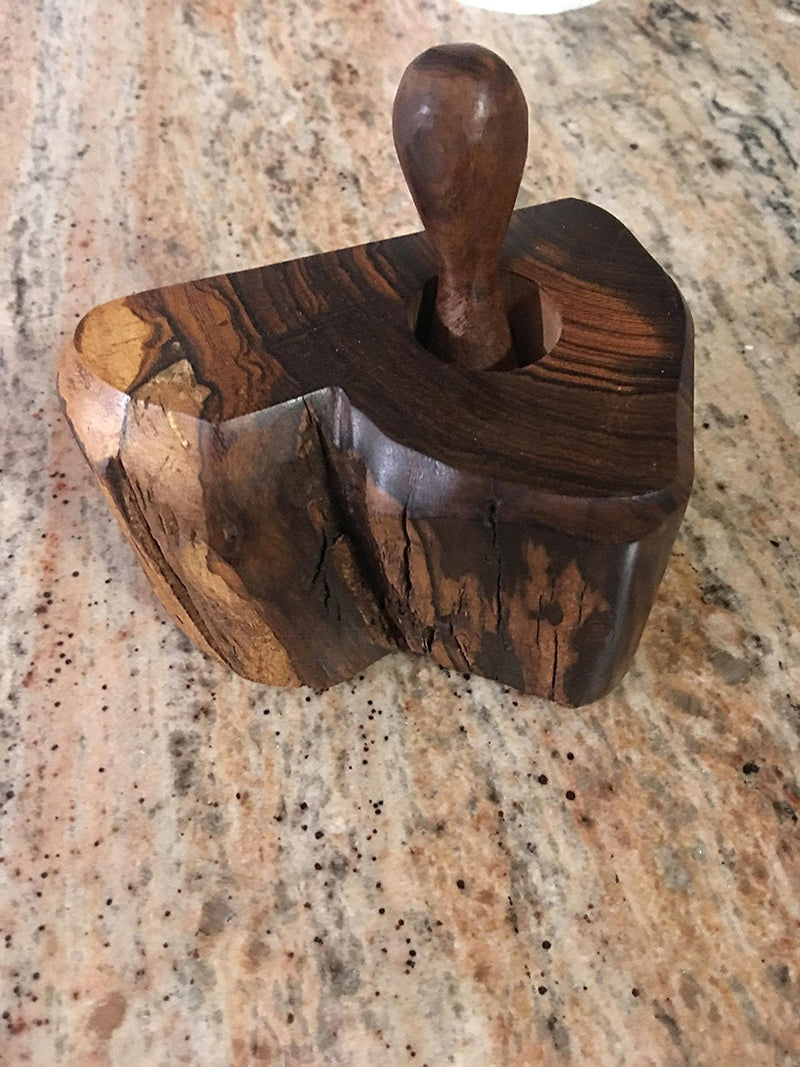 [Australia - AusPower] - Wood Pepper Grinder – Kitchen Ironwood Wooden Mill, Size: Length - 4 inches, Width - 3.5 inches, Height - 4.5 inches. 