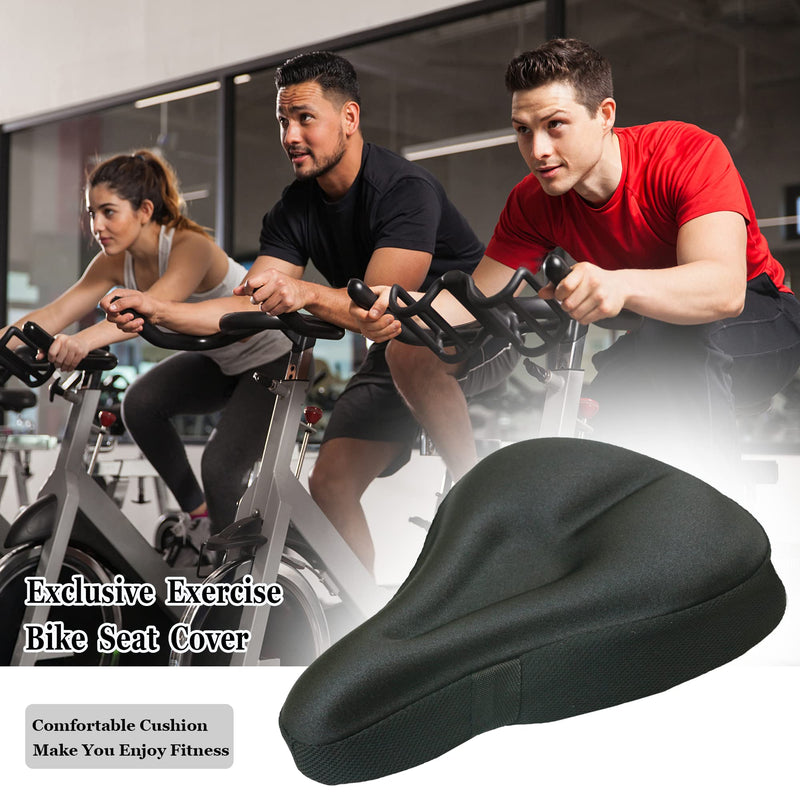 [Australia - AusPower] - Geronmine Gel Bike Seat Cover Padded Bicycle Saddle Covers for Women & Men, Most Comfortable Exercise Bike Seat Cushion Cover, Soft for Spin Indoor Outdoor Cycling Class Mountain Stationary Bikes 