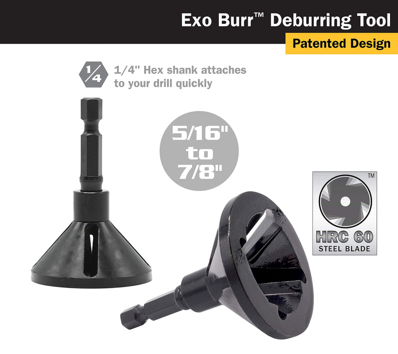 [Australia - AusPower] - Titan 51950 EXO BURR External Deburrer and Chamfering Tool, For 5/16 to 7/8-Inch (8-22mm) Threads 