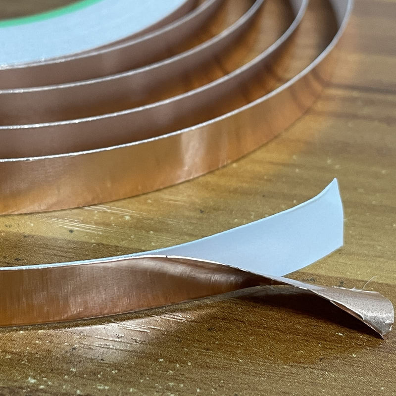 [Australia - AusPower] - ANGKEEL Copper Foil Tape Double Sided Conductive 0.4 Inch x 66 Feet Faraday Metal Duct Adhesive Tape, for Stained Glass, Art Decoration, DIY Crafts, Paper Circuits, Grounding, Guitar/RFI/EMI Shielding 