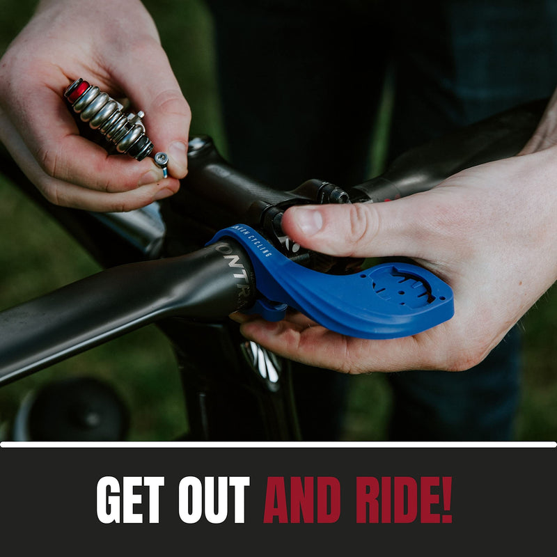 [Australia - AusPower] - KOM Cycling Garmin Bike Mount with Carbon Finish from Garmin Edge Mount Designed for Garmin Edge 530 Plus and Other Black 