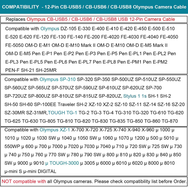 [Australia - AusPower] - MaxLLTo USB PC Data + Battery Power Charging Cable/Cord/Lead for Olympus Camera CB-USB8 