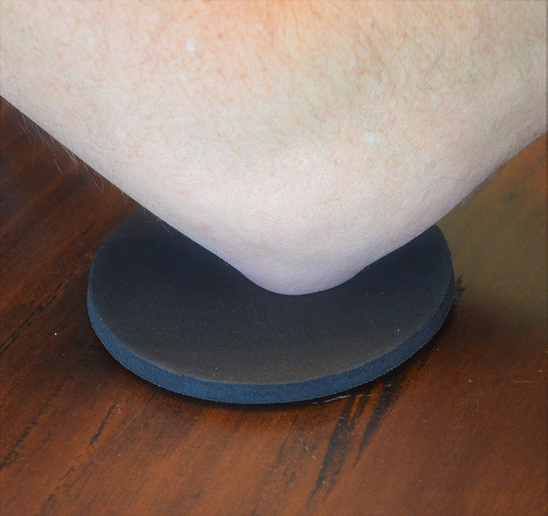 [Australia - AusPower] - Desk Dots! Elbow, Arm & Wrist Rest Cushioning Pads for Pressure Point & Pain Relief on Gaming & Work Surfaces; Made of Neoprene with Soft Nylon Surface; 4.5" Wide, 0.44" Thick; 2-Pack! (Pitch Black) Pitch Black 