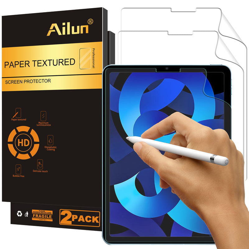 [Australia - AusPower] - Ailun Paper Textured Screen Protector for iPad Air 4/5 Generation 10.9 Inch 2Pack and 3 Pack Apple Pencil Tips Replacement, Compatible with Apple Pencil 1st Gen and 2nd Gen 