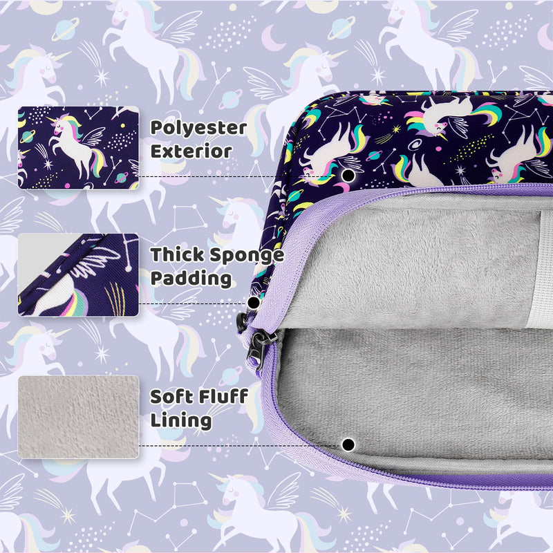 [Australia - AusPower] - Choco Mocha Tablet Bag for Kids（10inch & 12.5inch） 12.5inch（12.5 x 9.8 x 1.3） Unicorn-Purple 12.5inch 