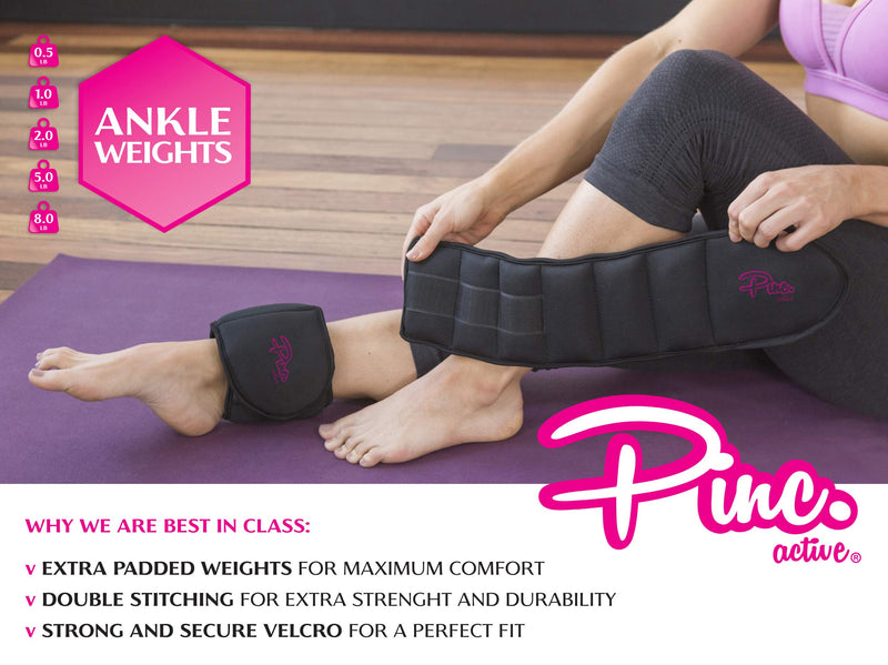 [Australia - AusPower] - HEALTHYMODELLIFE Ankle Weights Set - 0.5lb, 1lb, 2lbs, 3lbs, 4lbs, 5lbs, 8lbs and Adjustable Sets - for Women, Men and Kids 0.5lb each (1lb pair) Black 