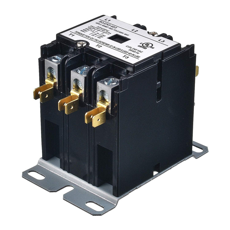 [Australia - AusPower] - BOJACK 3 Poles FLA 40 Amp Coil 240 VAC Air Conditioner Condenser Compressor Contactor AC Definite Purpose Contactor (Pack of 1 Pcs) 