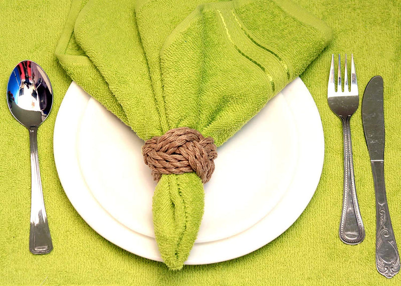 [Australia - AusPower] - Nautical Napkin Rings Set Of 4,Jute Rope Napkin Ring -Burlap Napkin Rings set for Harvest, Thanksgiving, Christmas, Farmhouse, Beach, Party decoration, wedding, Dining Table etc. (4) 