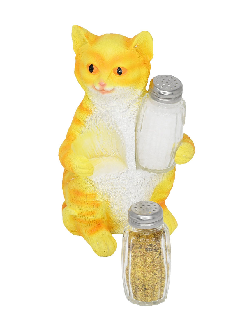 [Australia - AusPower] - Home-X Decorative Orange Tabby Kitty Cat Salt and Pepper Holder Set Figurine | Decorative Pet Statues and Sculptures As Kitten Kitchen Table Decoration Gifts for Cat Owners - by Home-X 