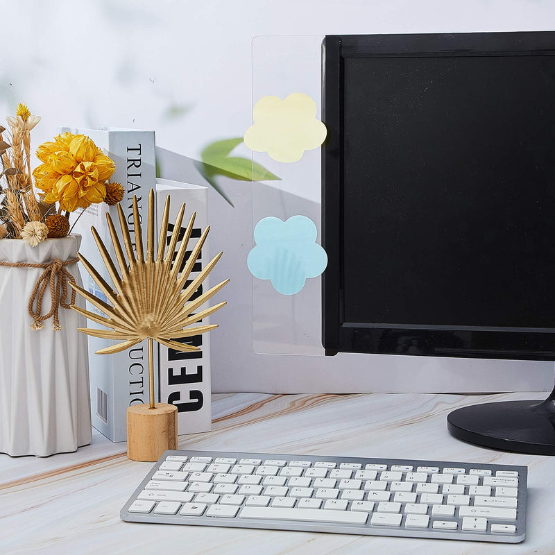 [Australia - AusPower] - Computer Monitor Message Board Screen Memo Board Monitor Memo Board Top Mount Monitor Sticky Note Holder Message Memo Panel for Monitors Screen Cabinets, Left and Right (4 Pieces) 