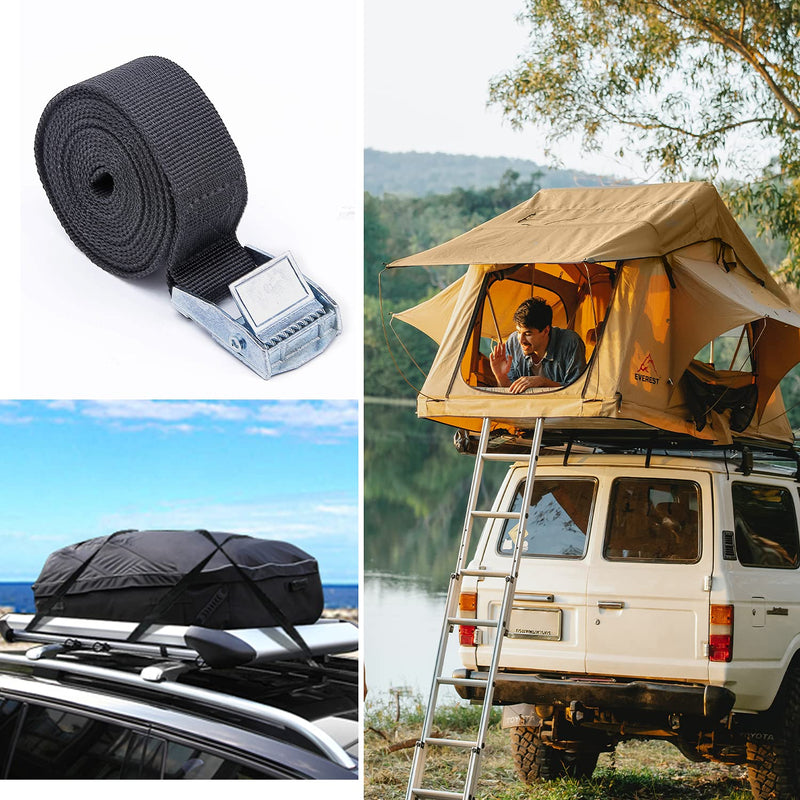 [Australia - AusPower] - Opiytou 78in Battery Tie Down Strap, Battery Box Hold Down Lashing Straps Kit with Stainless Steel Cam Buckle, Stainless Steel Deck Loop Mounts, SS Screws 