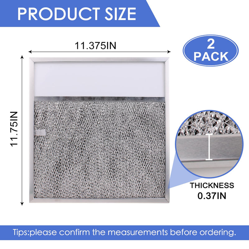 [Australia - AusPower] - Range hood Filter Aluminum Filter with Light Lens 11-1/2 X 11-3/4 X 3/8 Thickened aluminum frame for Broan R610045, R610050, SR610045, Estate 883093, 883103, 883149, 1017892, 14210156, and more 1 Pcs 