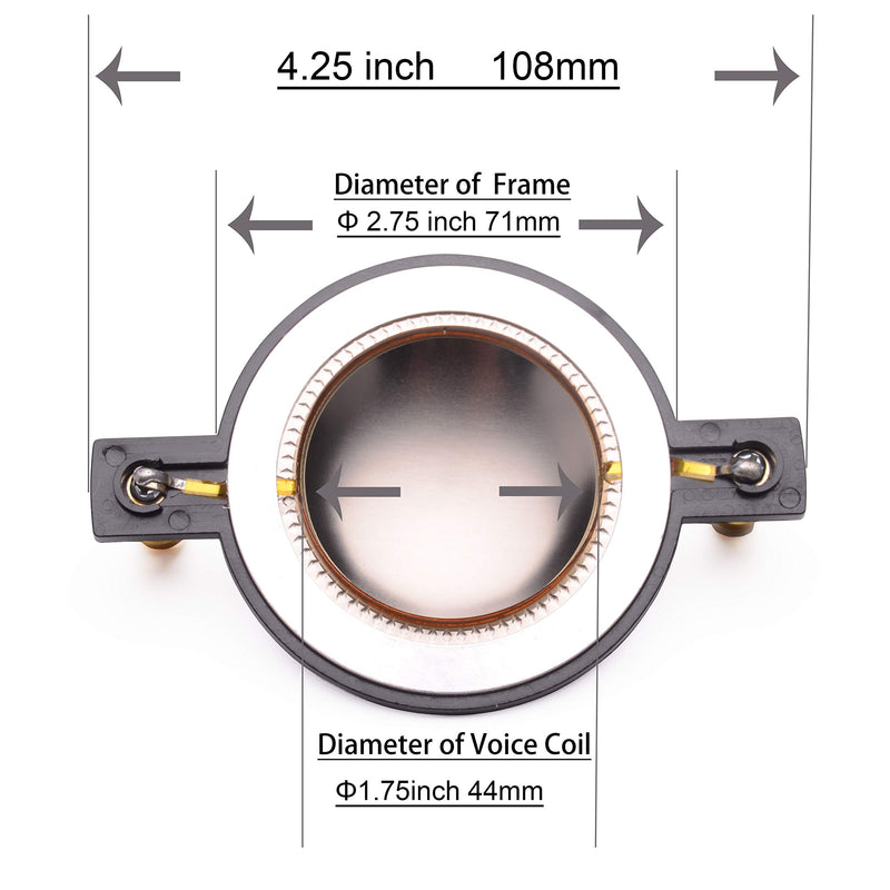[Australia - AusPower] - Wee2POND Compatiable with Mackie Speaker SRM450, 1701-8, DC10, D-SRM450 Horn Diaphragm (1.75INCH) 1.75 INCH 