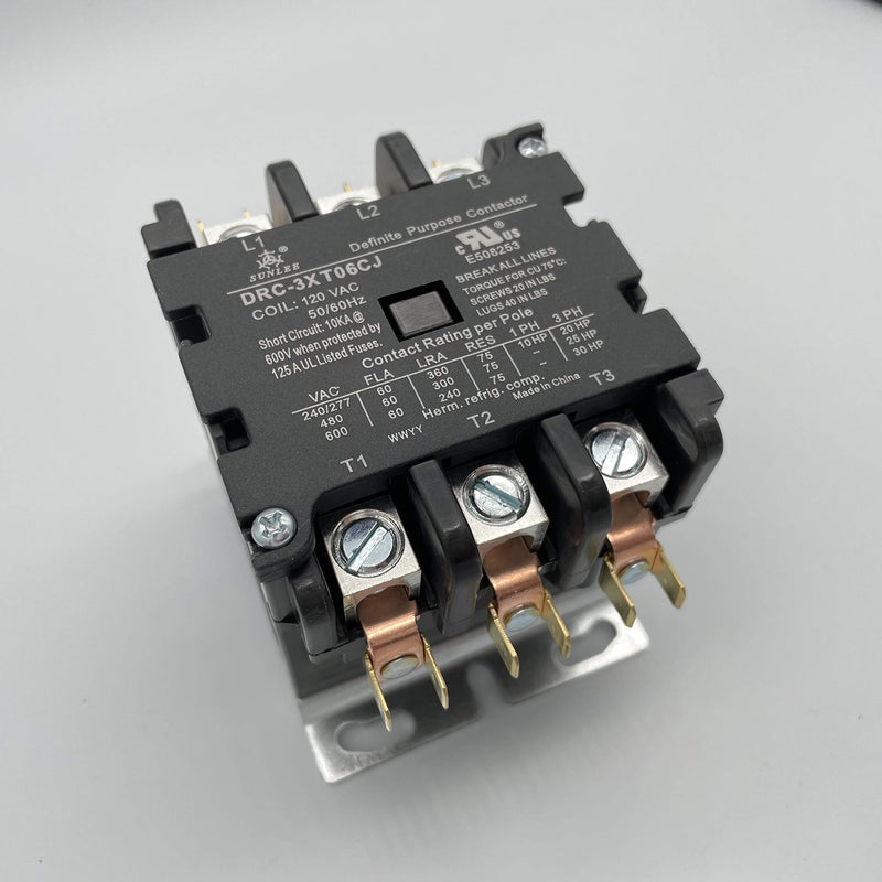 [Australia - AusPower] - Sunlee controls 60 amp 3 pole contactor 120v coil DP Contactor HVAC Contactor 42EF35AF equivalent 