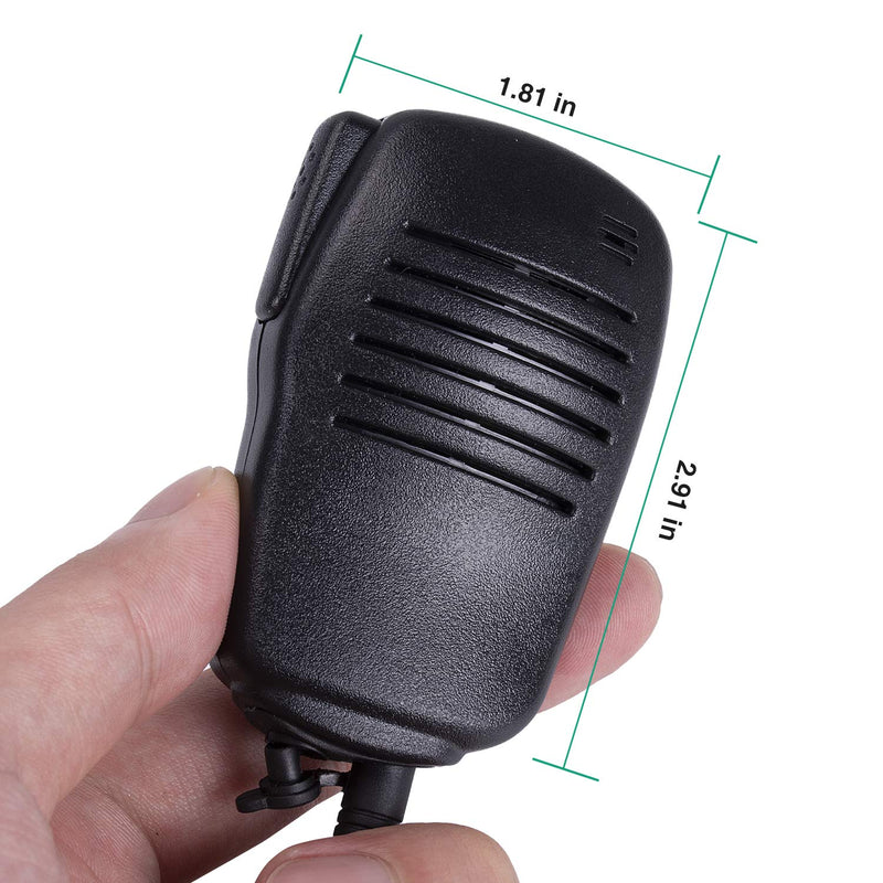 [Australia - AusPower] - COMMIXC Walkie Talkie Speaker Mic, 2-Pin Shoulder Mic with External 3.5mm Earpiece Jack, Compatible with Motorola Two-Way Radios 