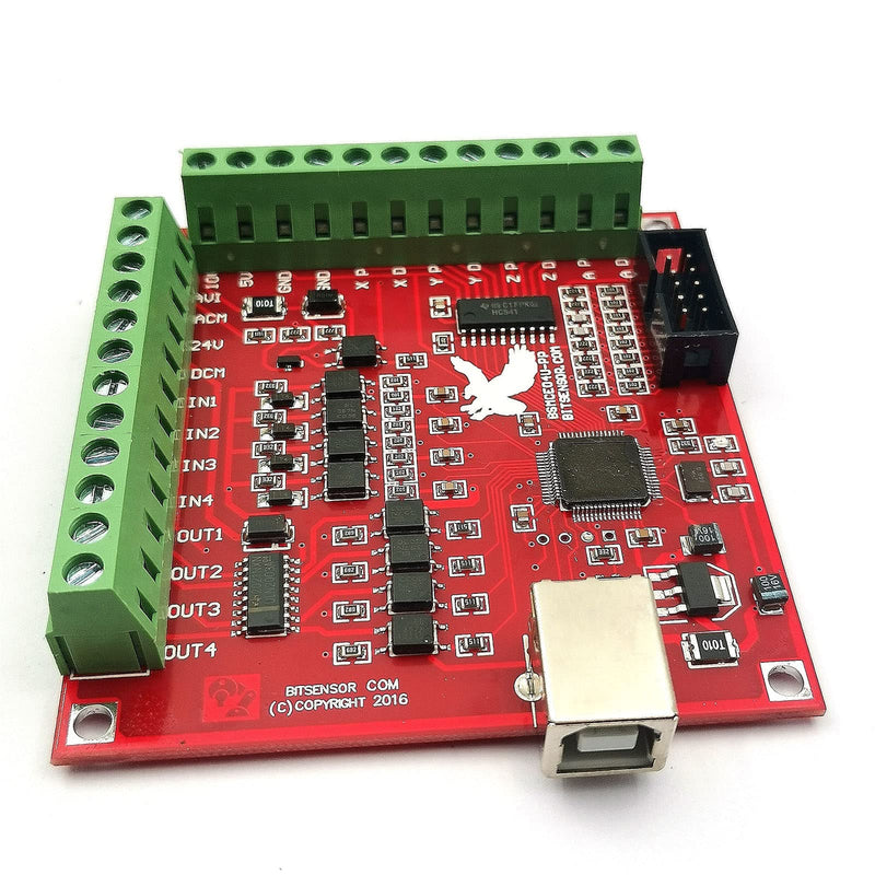 [Australia - AusPower] - FainWan Mach3 USB Interface Board USB CNC Controller 4 Axis Motion Control Card Interface Breakout Board Compatible with Stepper Motor Driver 