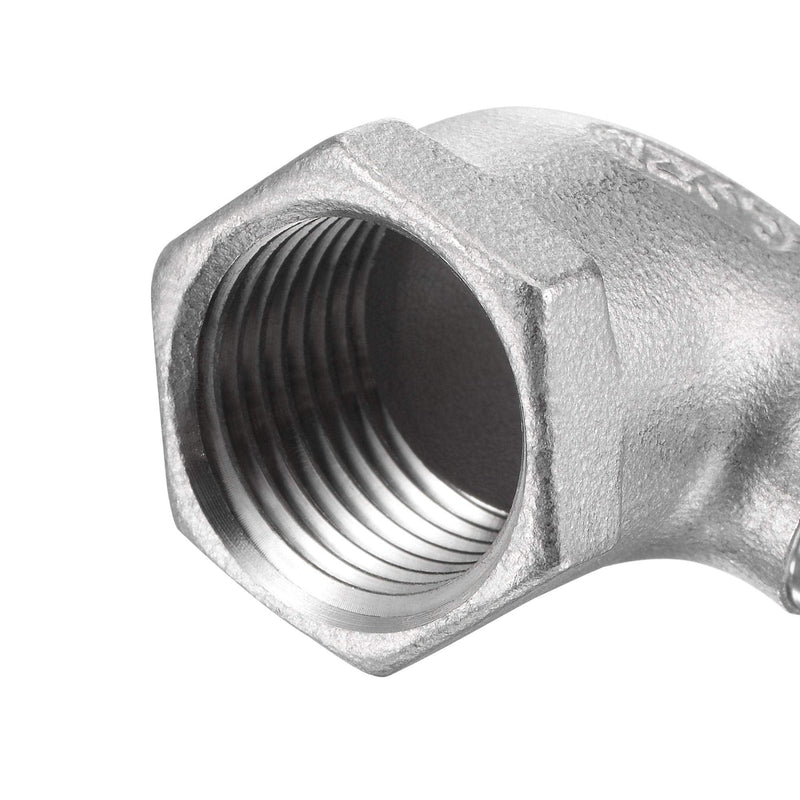 [Australia - AusPower] - uxcell 304 Stainless Steel Hose Barb Fitting Elbow, 15mm Barbed x 1/2" NPT Female Pipe Connector Adapter for Water Fuel Air, Pack of 2 