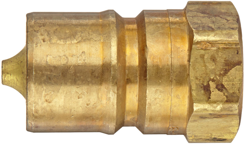 [Australia - AusPower] - Dixon Valve H6F6-B Brass ISO-B Interchange Hydraulic Fitting, Nipple, 3/4" Coupling x 3/4" - 14 NPTF Female 