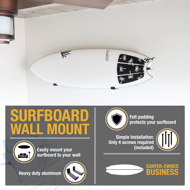 Ho Stevie! Surfboard Wall Mount Minimalist Wall Racks for Shortboards