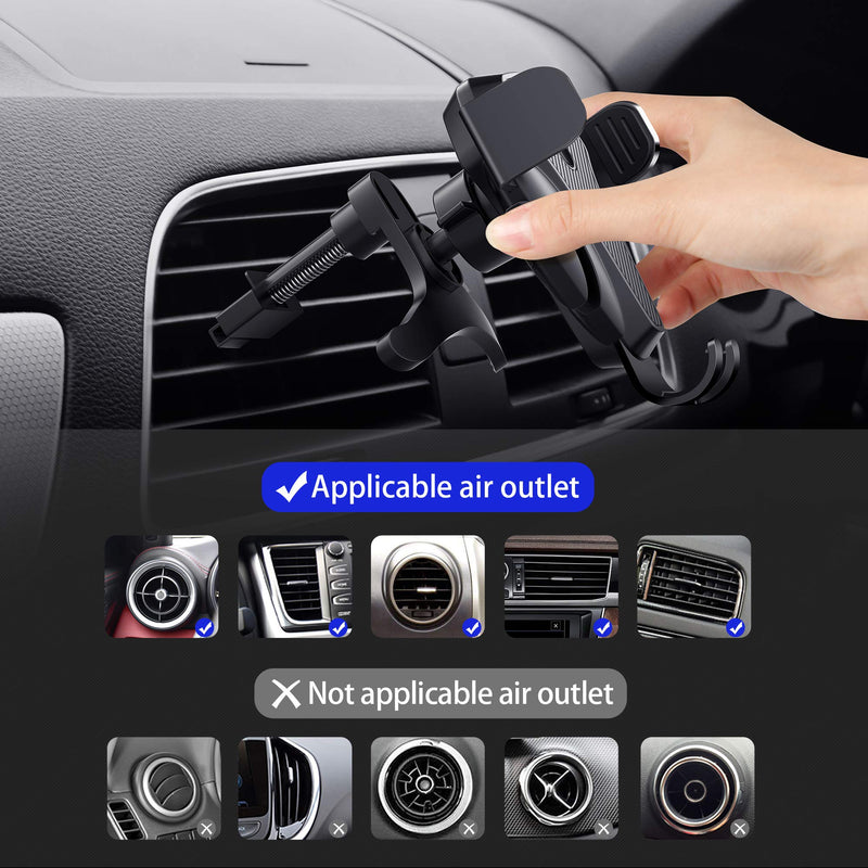 [Australia - AusPower] - helloleiboo Car Phone Mount Dashboard Windshield Cell Phone Holder Air Vent Car Phone Holder Universal Compatible with All Mobile Phones 