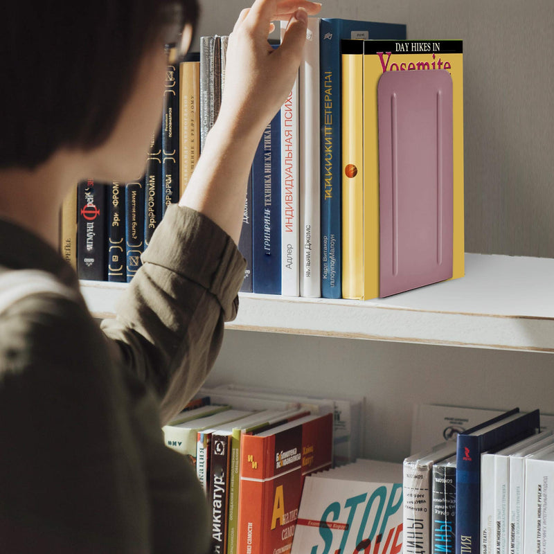 [Australia - AusPower] - Acrimet Jumbo Premium Metal Bookends 9" (Heavy Duty) (Pink Color) (1 Pair) 
