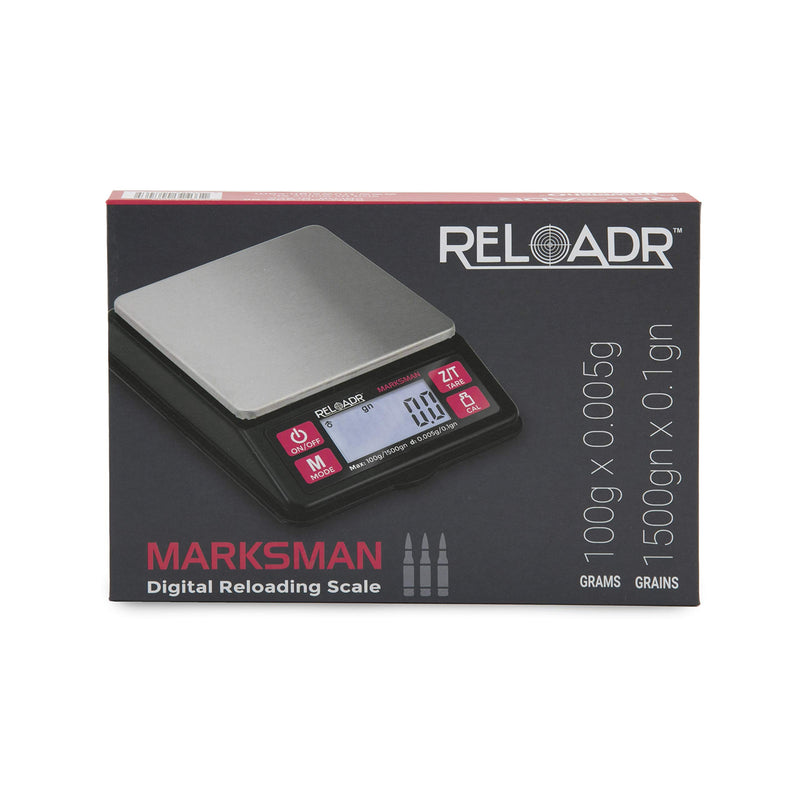 [Australia - AusPower] - Truweigh Marksman Digital Reloading Scale - (100g x 0.005g - Black) - Digital Milligram Scale - Powder Scale for Reloading - Ammo Scale - Reloading Equipment Scale - Grain Scale - Precision Scale 