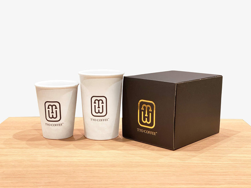[Australia - AusPower] - TYO COFFEE Traditional Japanese Hasami-yaki Porcelain Paper Cup Style Tumbler Long (300ml) 300ml 
