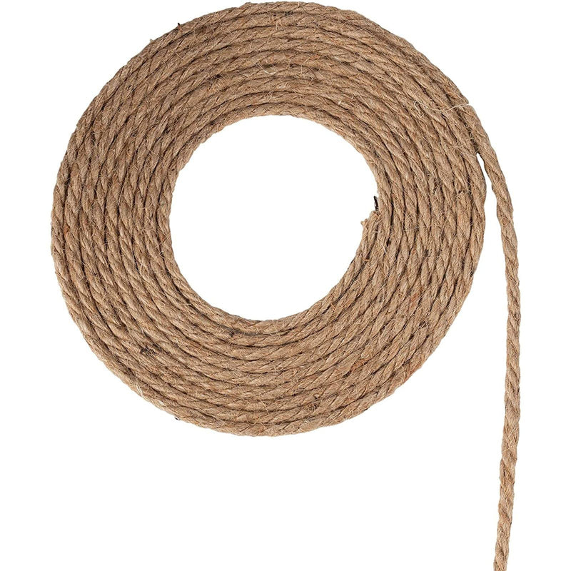 [Australia - AusPower] - Nautical Rope for Crafts 100 Feet 5mm, Thick Hemp Jute Twine, Brown 