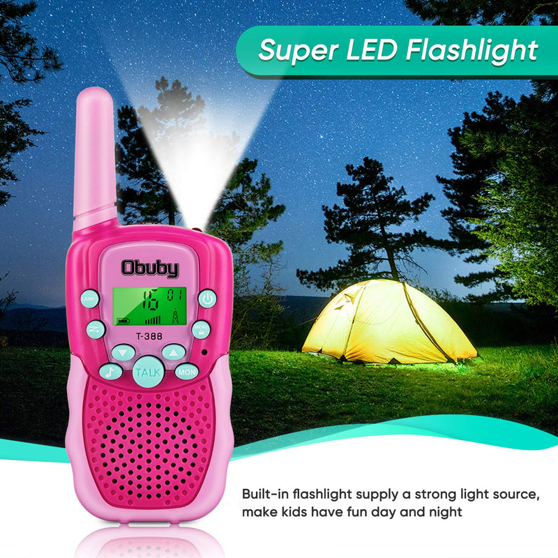 [Australia - AusPower] - Obuby Toys for 3-12 Year Old Boys Girls Walkie Talkies for Kids 22 Channels 2 Way Radio Gifts with Backlit LCD Flashlight 3 KMs Range Gift Toy for Boy Girl to Outside Adventure Blue & Green 