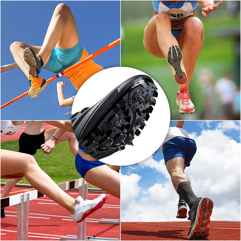 [Australia - AusPower] - JULMELON 120 PCS 1/4inch Stainless Steel Track and Cross Country Spikes Golf Shoe Spikes with Spike Wrench, Replacement Spikes for Sprint Sports Short Running Track Shoes 
