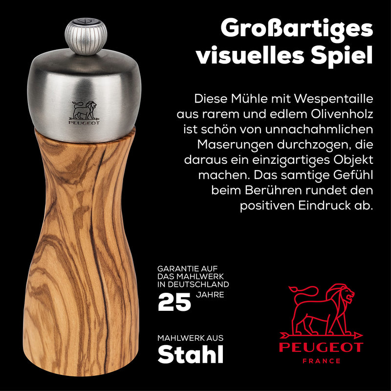 [Australia - AusPower] - Peugeot Classic Fidji Pepper Mill, Olive Wood, 15 cm 6 ich 