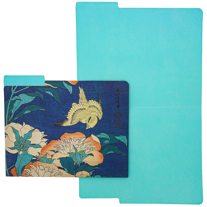 [Australia - AusPower] - Decorative File Folders 1/3 Cut Tab, Japanese Inspired Hokusai Designs (12 Pack) 
