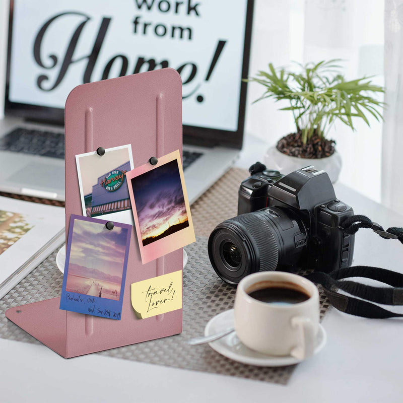 [Australia - AusPower] - Acrimet Jumbo Premium Metal Bookends 9" (Heavy Duty) (Pink Color) (1 Pair) 