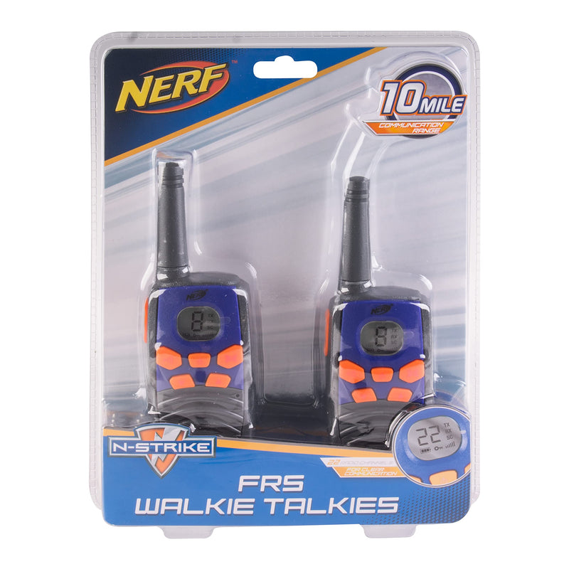 [Australia - AusPower] - NERF 10 Mile Walkie Talkies Set 37756 | Delivers Transmission with 10 Mile Communication Range, Flexible Safety Antenna & Morse Code with On/Off Switch (Orange & Black) Nerf Orange 