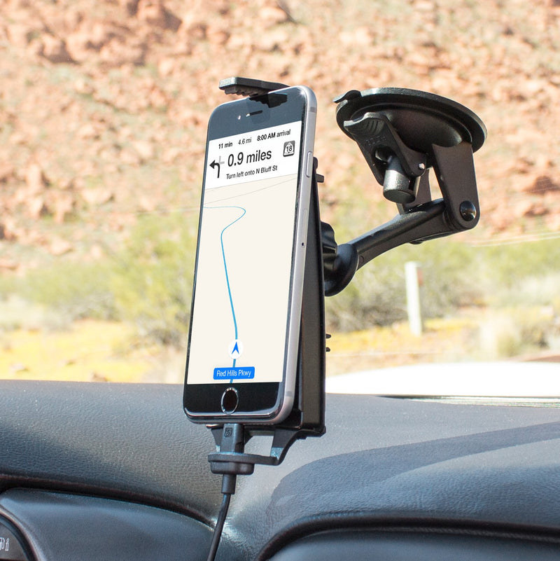 [Australia - AusPower] - iPro2 MFI Approved Car Dock/Desk Dock/Mount/Holder/for iPhone Xs/XS MAX/X / 8/8 Plus / 7 with Integrated 2 Meter Lightning Connector 