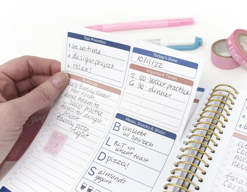 [Australia - AusPower] - bloom daily planners Bound to-Do List Book - UNDATED Daily Planning System Tear Off Calendar Pages - 6" x 8.25" - Celestial 