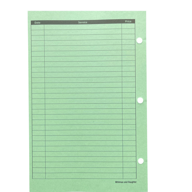 [Australia - AusPower] - Green Style Binder Insert Cards (100 per Pack, 5.5" X 8.5") for Salon, Spa, Hairdresser, Nail Salons… 