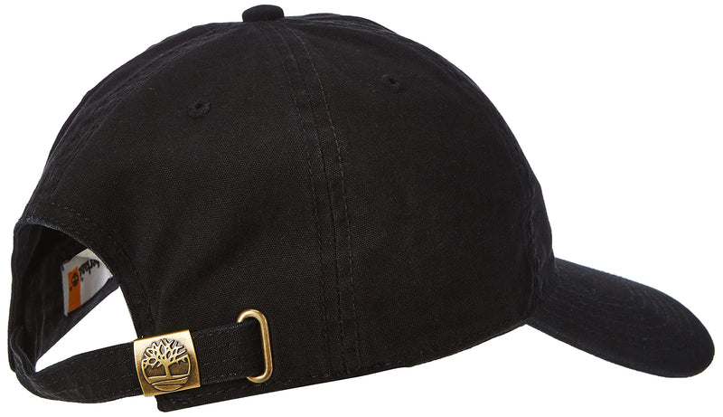[Australia - AusPower] - Timberland Men's Cotton Canvas Baseball Cap One Size Black/Logo 
