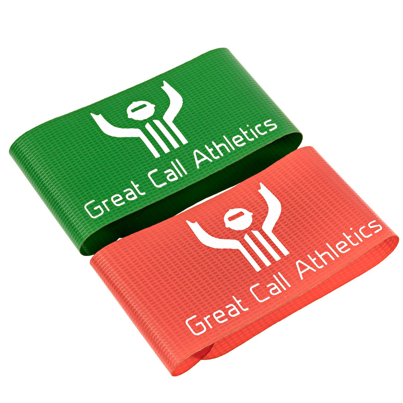 [Australia - AusPower] - Great Call Athletics | Wrestling Ankle Bands | 2 Red & 2 Green Set | Premium Tournament & Dual Meet Anklets | Coach | Referee | Official 