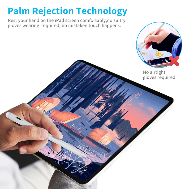[Australia - AusPower] - iPad Pencil 8 Generation,2020 Newest Pencil Stylus Compatible with Apple Pencil for 10.2" iPad 8 Generation Pen Palm Rejection 1.5mm Fine Tip Drawing and Sketching Stylus Pencil,White 