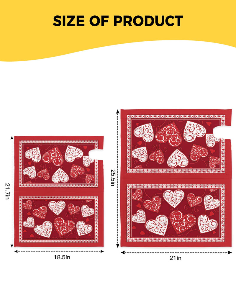 [Australia - AusPower] - Valentine's Day Red Love Heart Mailbox Cover Magnetic Mailbox Wraps, Valentines Hearts Mailbox Covers Standard Size 18x21 Inch Mail Wrap Post Letter Box Decoration for Outdoor Gardern Yard 18x21in Lovessr3183 