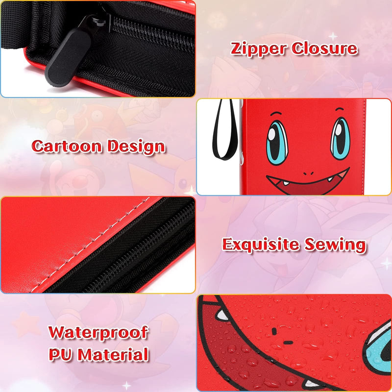 [Australia - AusPower] - Trading Card Binder with Sleeves, 400 Pockets Charizard Book Binder Zipper Card Holder Collectors w/ 50 Premium 4-Pocket Sheets 