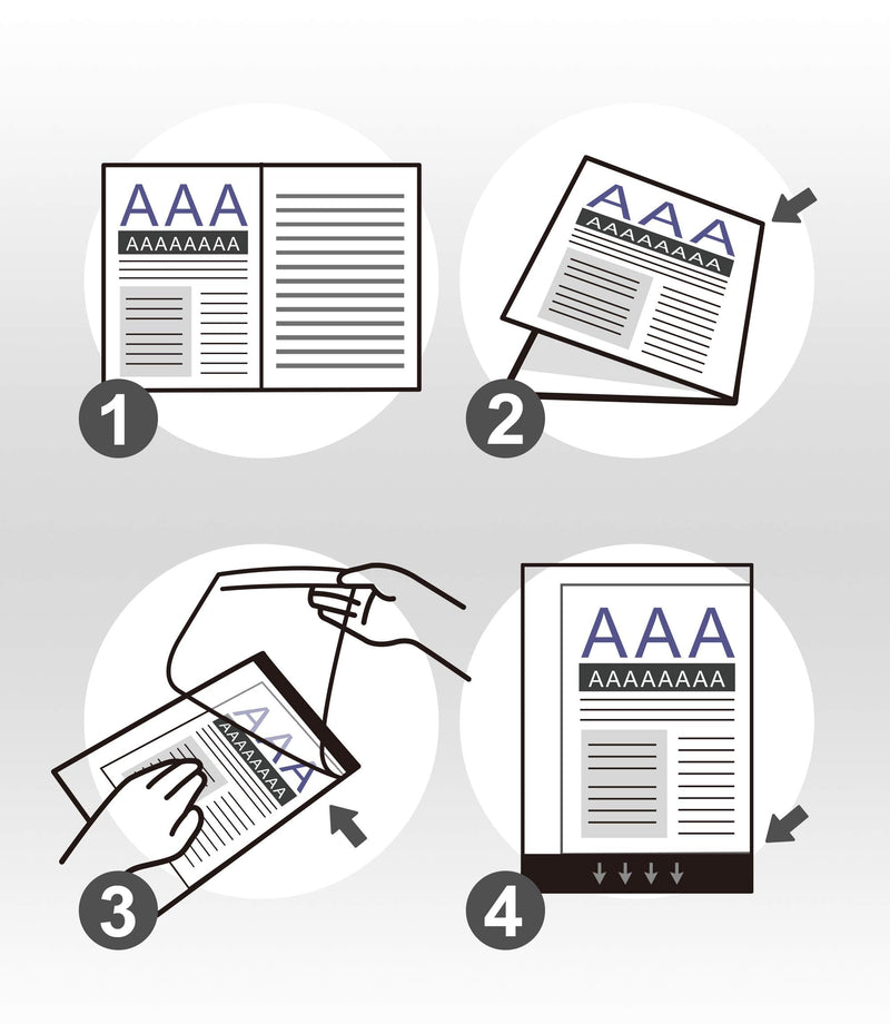 [Australia - AusPower] - Plustek A4 / Letter Size Document Carrier Sheets (Pack of 5) - Protects Fragile Paper and A3 Size Document by Folding… 