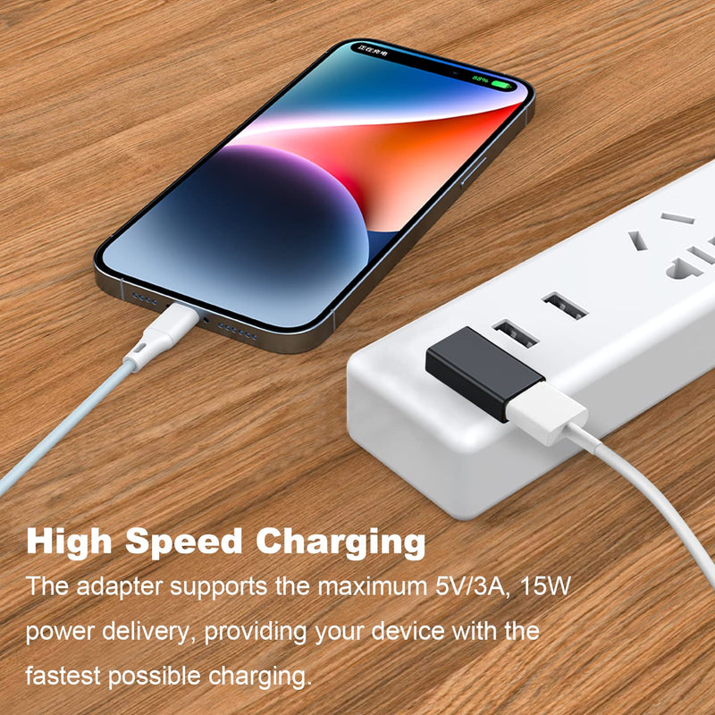 [Australia - AusPower] - AreMe 90 Degree USB 3.0 Adapter 2 Pack, Left and Right Angle USB A Male to Female Converter Extender for PC, Laptop, USB A Charger, Power Bank and More (Black) Left/Right Black 