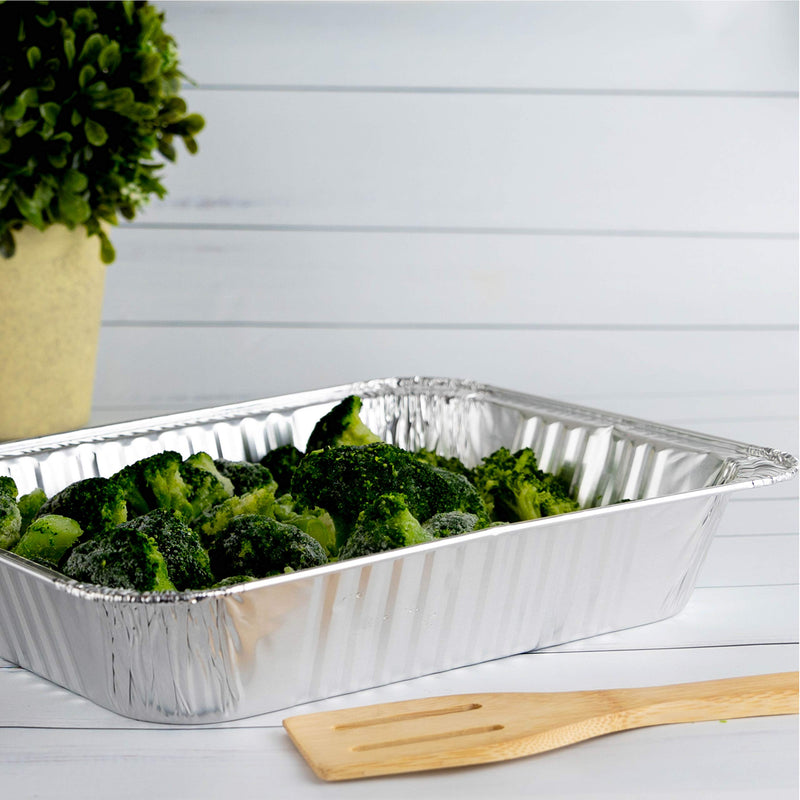 [Australia - AusPower] - Plasticpro Disposable 9 x 13 Aluminum Foil Pans Half Size Deep Steam Table Bakeware - Cookware Perfect for Baking Cakes, Bread, Meatloaf, Lasagna Pack of 10 