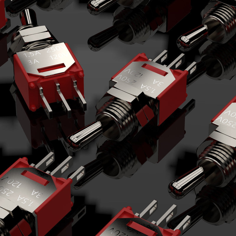 [Australia - AusPower] - DIYhz 10Pcs AC 250V/1.5A 120V/3A ON/ON 2 Position 3 Pin SPDT Mini Micro Toggle Switch 