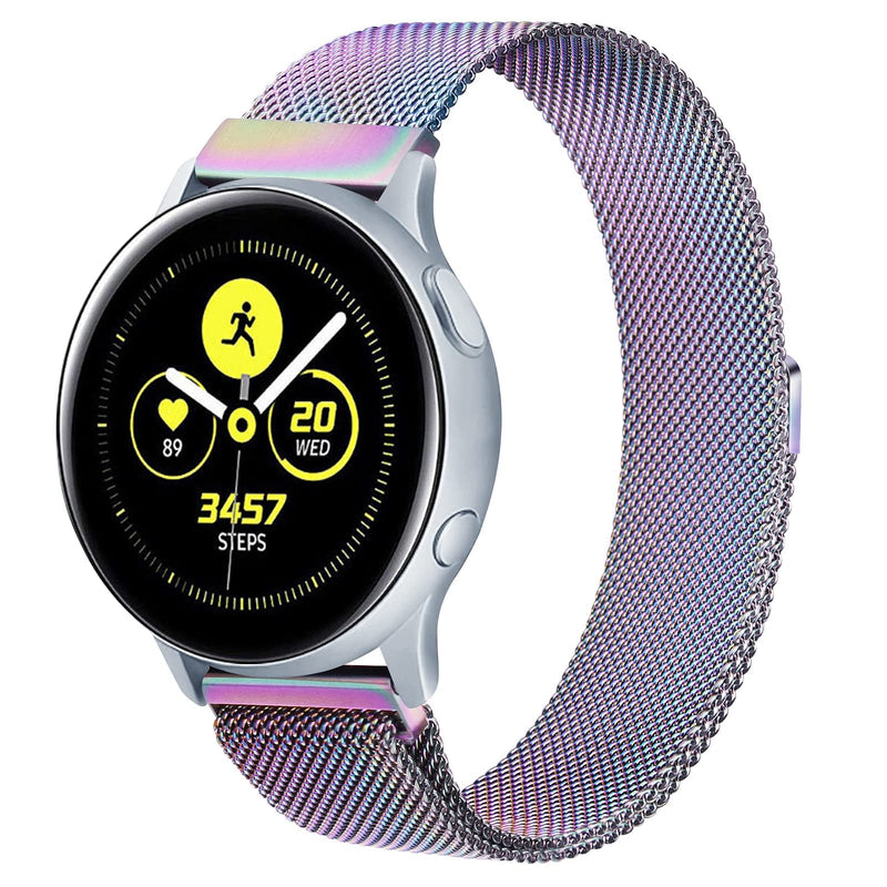 [Australia - AusPower] - Compatible with Galaxy Watch 3 45mm/Samsung Galaxy Watch 46mm/Gear S3 Frontier/Classic Band, 22mm Stainless Steel Strap Replacement for Ticwatch Pro/Samsung Galaxy Watch 46mm Smartwatch Colorful 