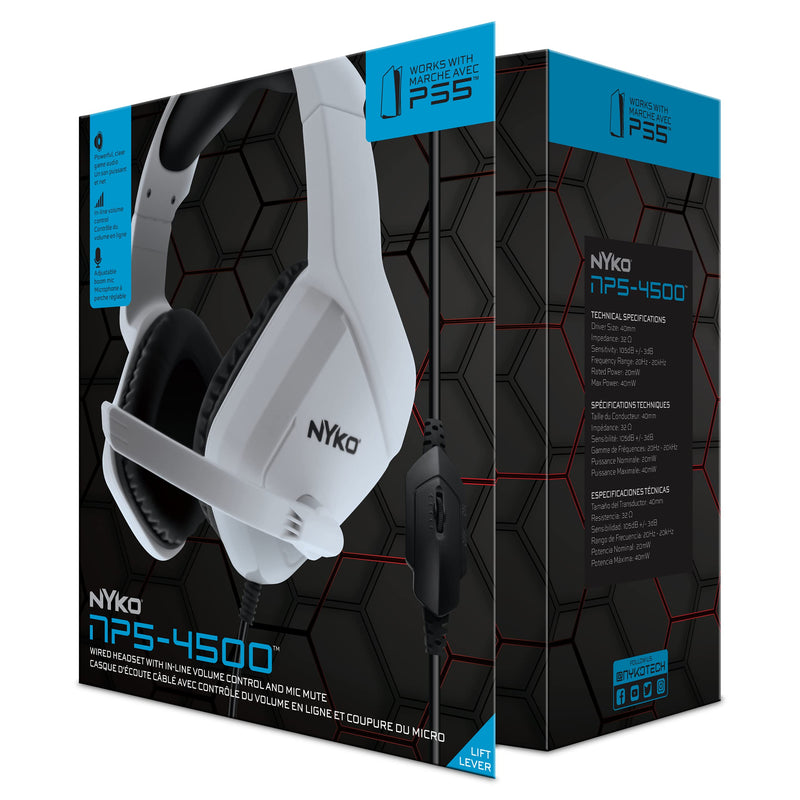 [Australia - AusPower] - Nyko Np5-4500 Wired Headset for PlayStation 5 - Built for your Ears - Works with PS4, PS5, Xb1, Xbsx, Switch, and PC - PlayStation 5 