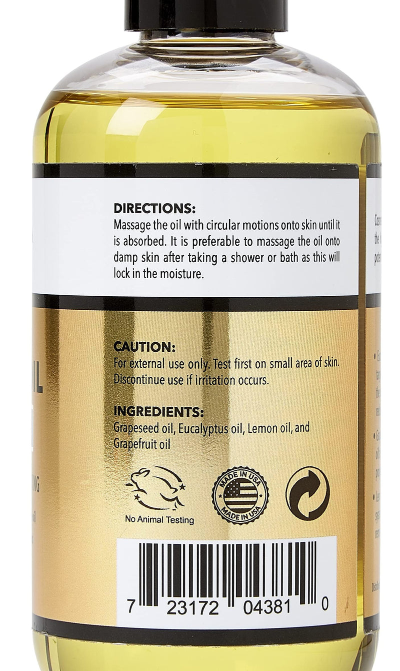 [Australia - AusPower] - Cellulite Massage Oil with Cellulite Massager - 100% Natural Cellulite Treatment, Deeply Penetrates Skin to Break Down Fat Tissue- Firms, Tones, Tightens & Moisturizes Skin by Cosmetasa 8.8 Fl Oz (Pack of 1) 